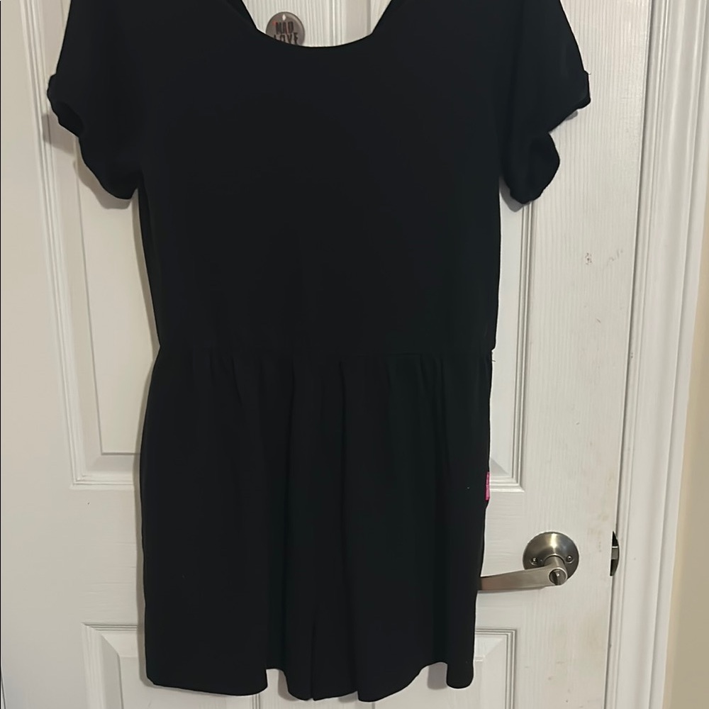 Smash + Tess Black Short Sleeve Cuffed Jumpsuit - Picture 1 of 3